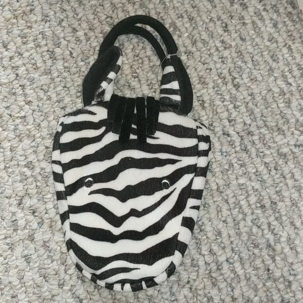 Zebra purse & hat for child's play N. American Bear Co.